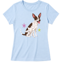 "Cão SRD flocos" Blusa Baby Look