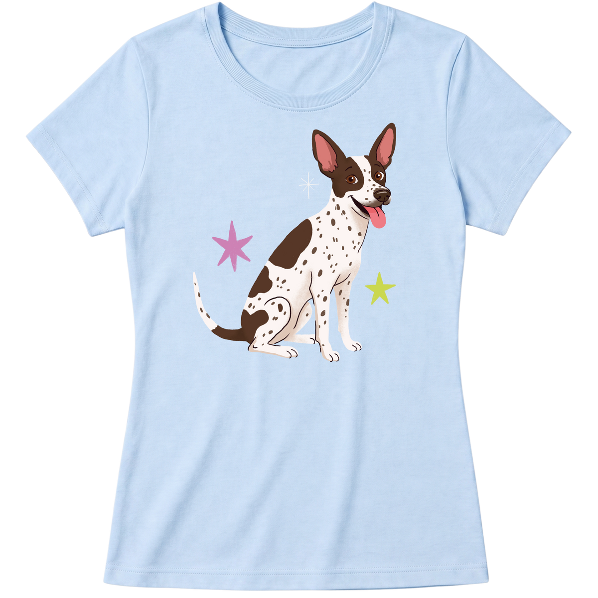 "Cão SRD flocos" Blusa Baby Look