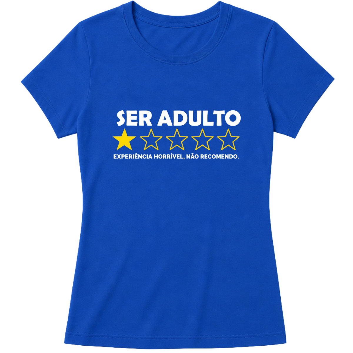 "Baby Look Classic - Vida Adulta: Nota 1" Blusa Baby Look