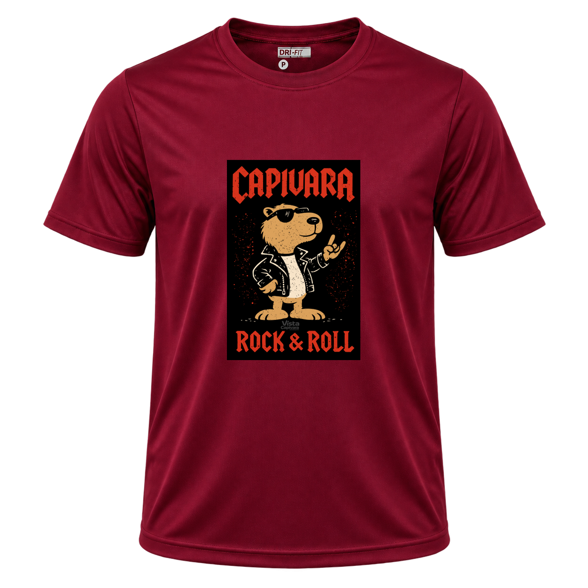 "Capivara Rock & Roll  DTG" Camiseta Dryfit Masculina Basic