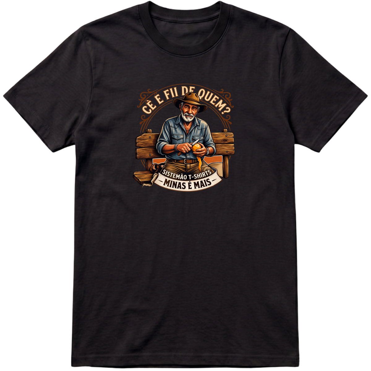 "Estampa CÊ É FII DE QUEM?" Camiseta Premium Unissex Bunker Studios