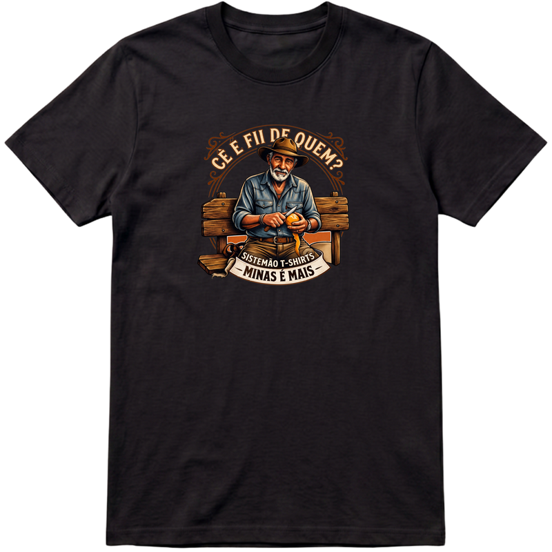 "Estampa CÊ É FII DE QUEM?" Camiseta Premium Unissex Bunker Studios