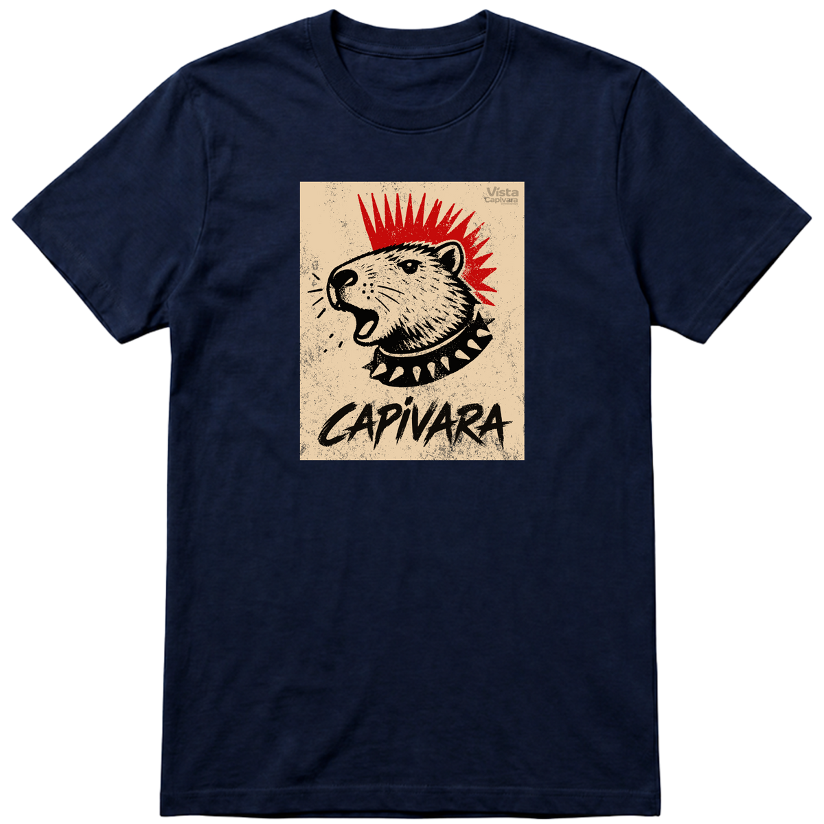 "Capivara Punk DTG" Camiseta Premium Unissex