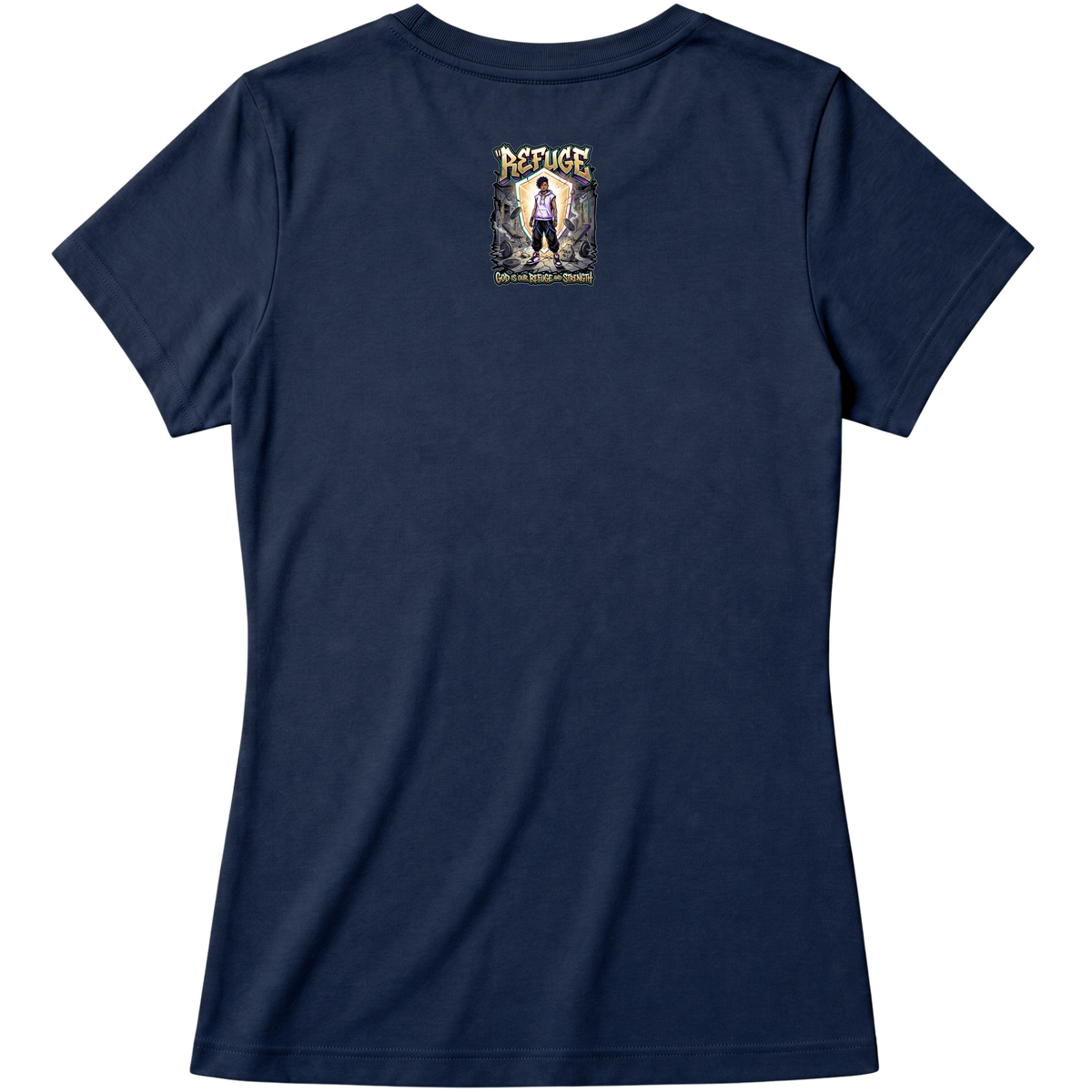 "Produto #010 Baby look REFUGE GOD" Blusa Baby Look