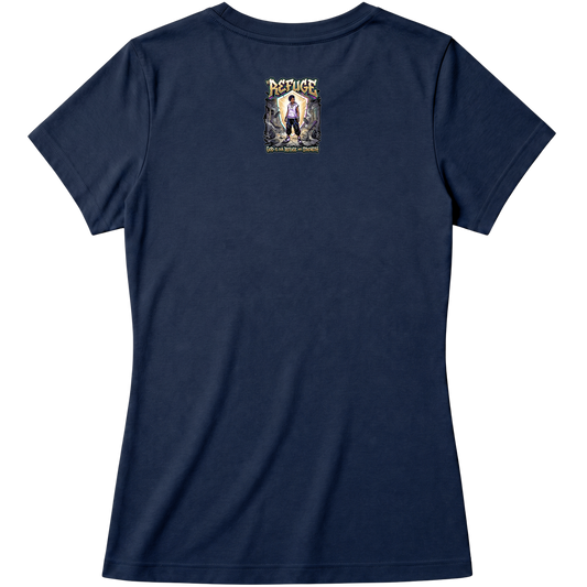 "Produto #010 Baby look REFUGE GOD" Blusa Baby Look