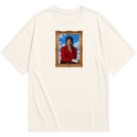 "T-SHIRT "REST IN PEACE" BLACK / OFF-WHITE" Oversized Básica 30.1