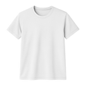 Camiseta com estampa frontal de ilustração abstrata geométrica composta por formas sobrepostas e linhas sinuosas, criando uma composição dinâmica e intrigante.