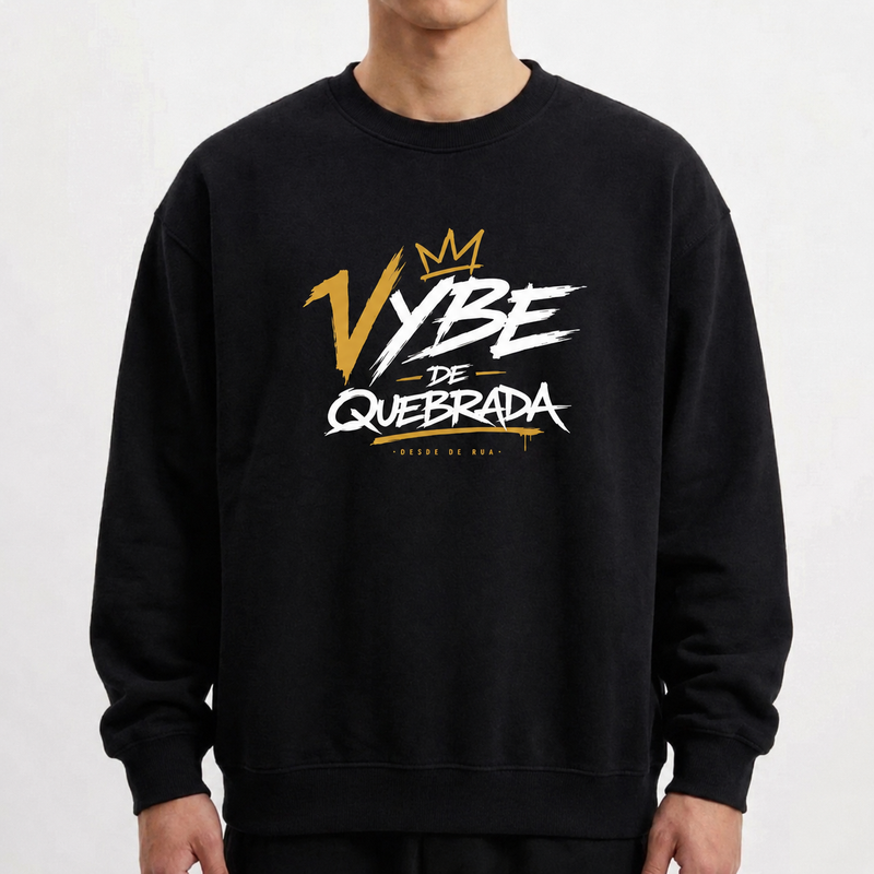 blusa moleton vybe de quebrada