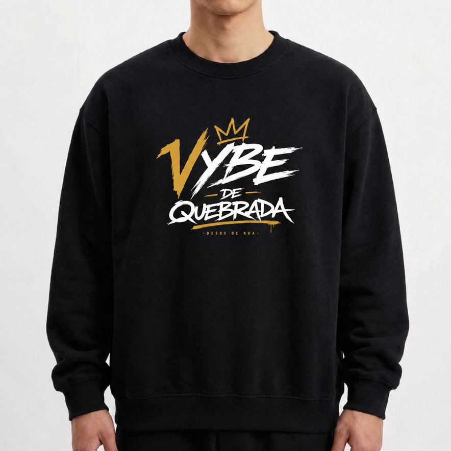 blusa moleton vybe de quebrada
