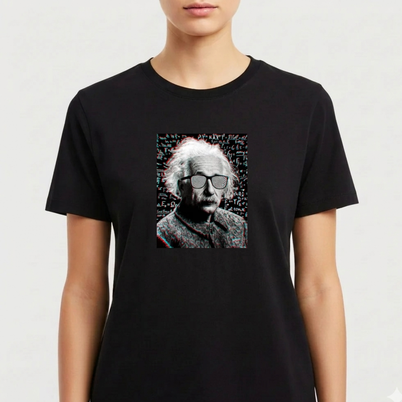 Camiseta Albert Einstein Premium Unissex 100% Algodão – Estampa Frontal Cientista Física Relatividade