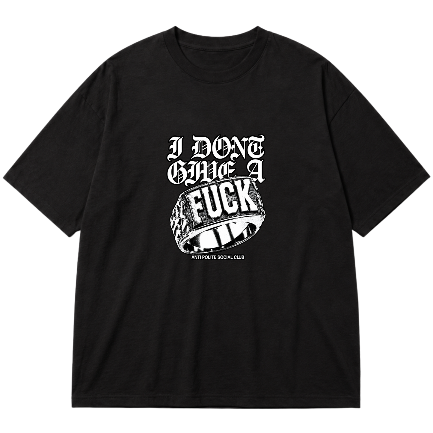 "Camiseta Oversized Cotton-Anti Polite" Oversized Premium 96% algodão 4% Elastano