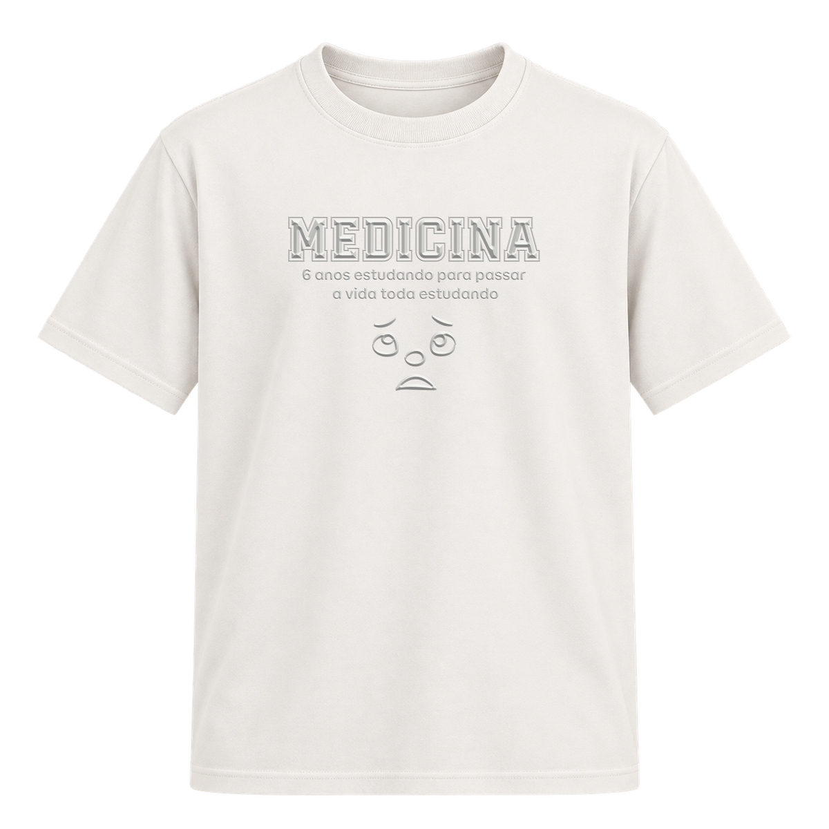 "Medicina All White" Camiseta Regular Suedine