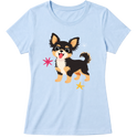 "Chihuahua de pelo longo" Blusa Baby Look