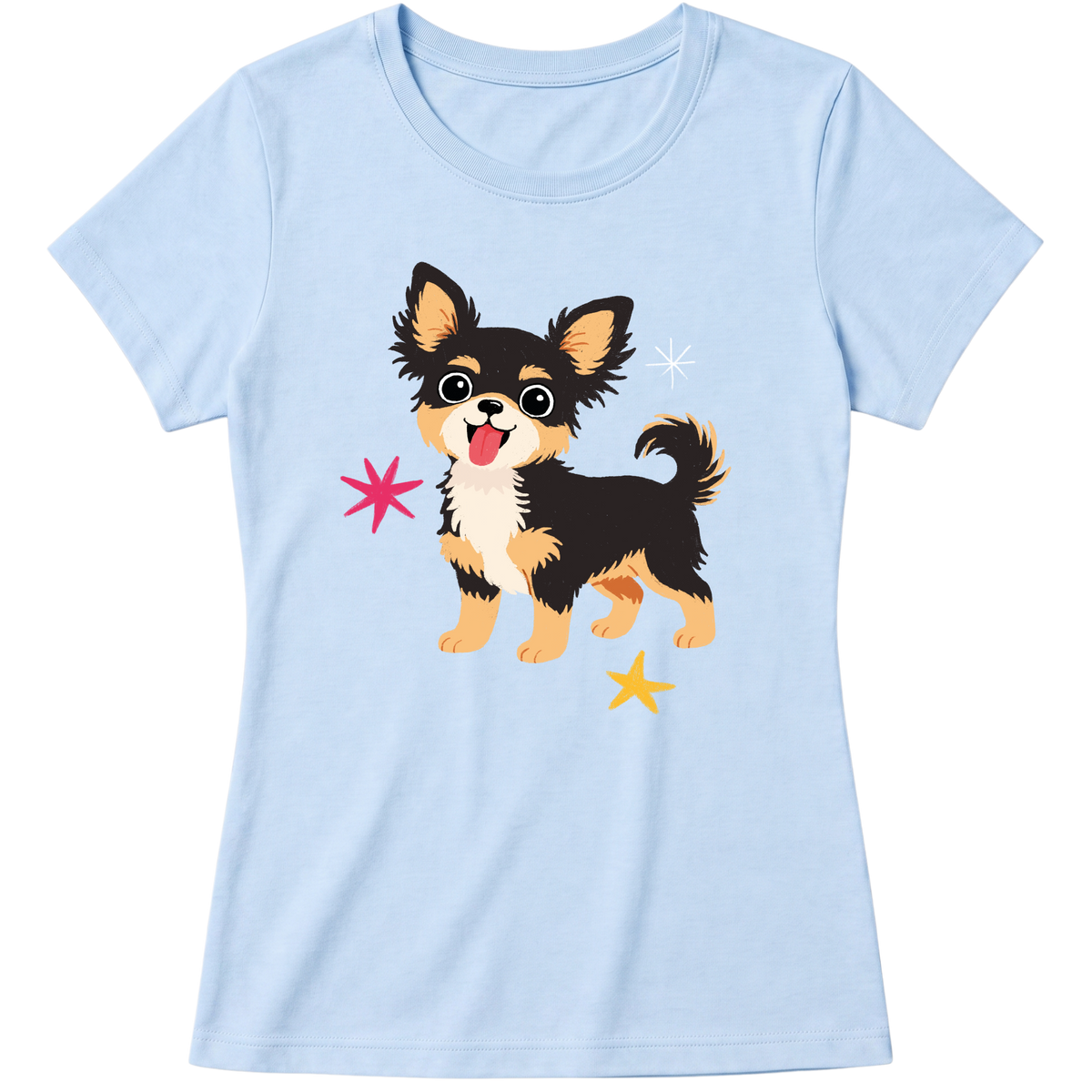 "Chihuahua de pelo longo" Blusa Baby Look