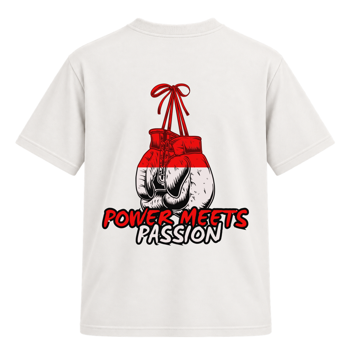 "Camiseta oversized estampa de boxe" Camiseta Regular Suedine