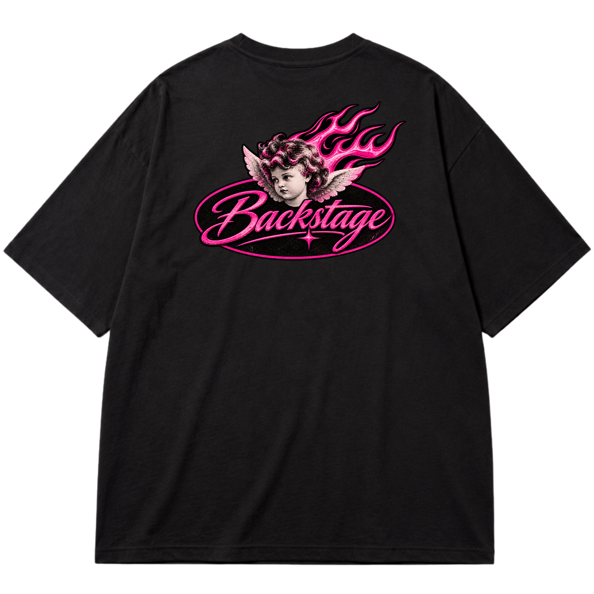 "Camiseta Oversize Backstage" Oversized Premium 96% algodão 4% Elastano
