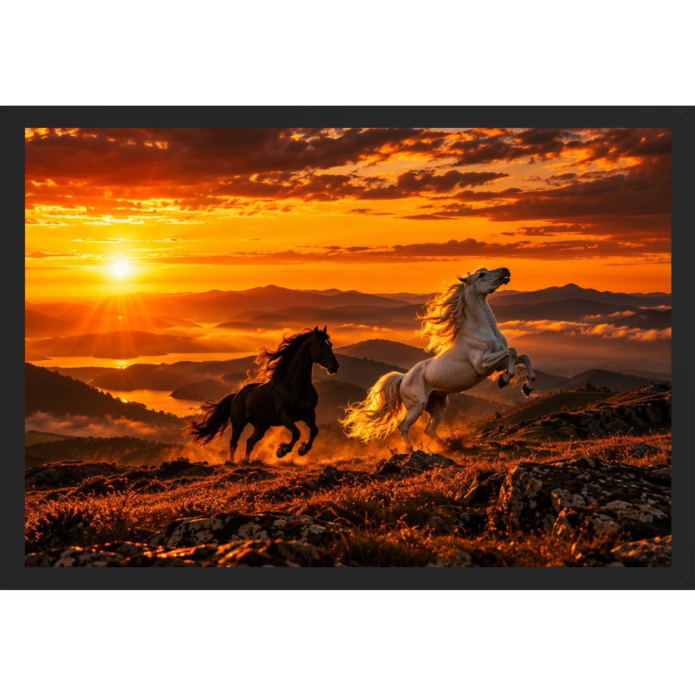 "Por do Sol" Quadro caixa sem vidro acrílico