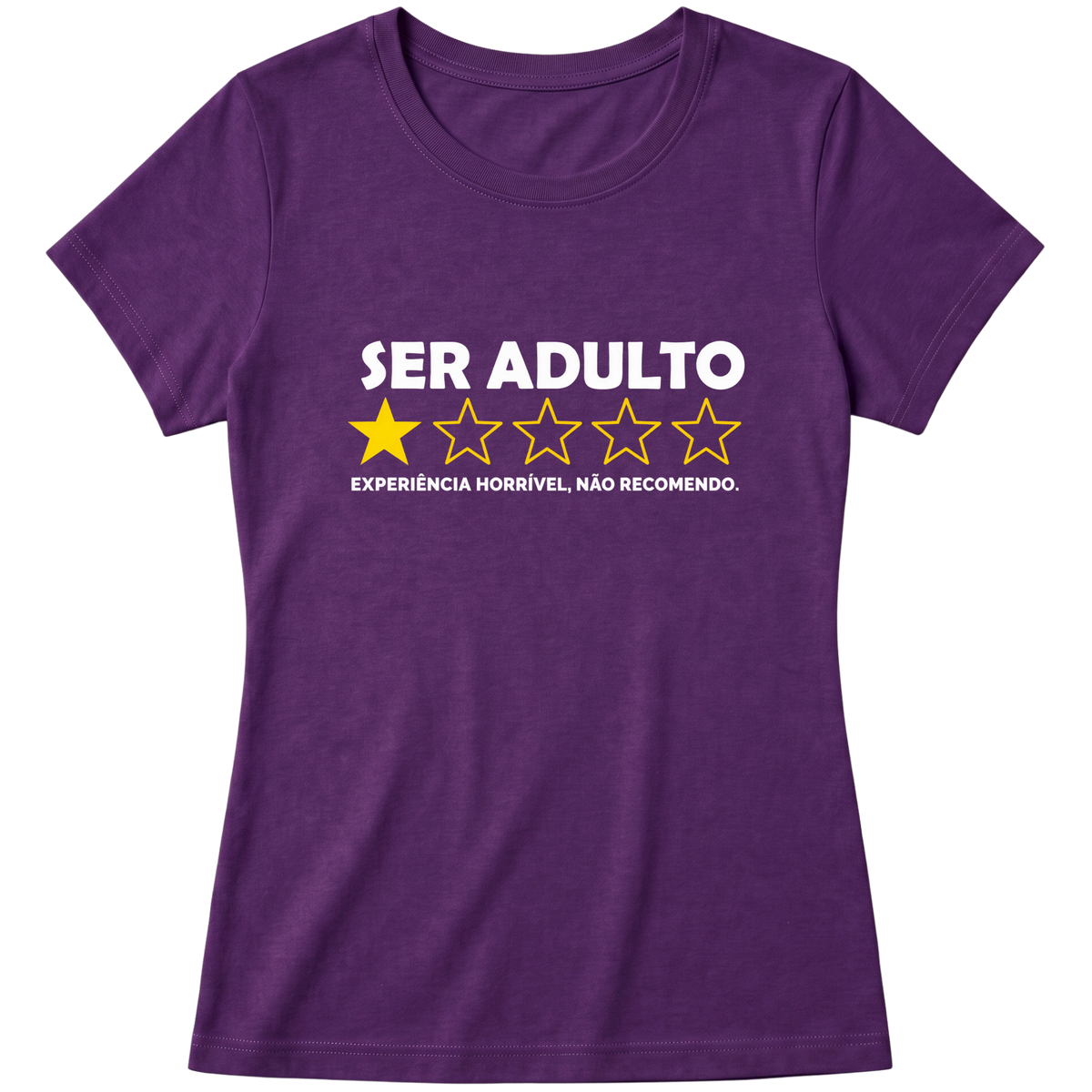 "Baby Look Classic - Vida Adulta: Nota 1" Blusa Baby Look