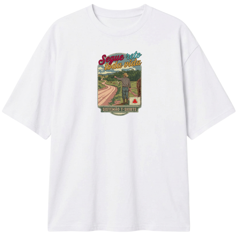 "Estampa/SEGUE RETO" Camiseta Oversized Classic