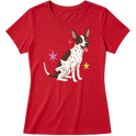 "Cão SRD flocos" Blusa Baby Look