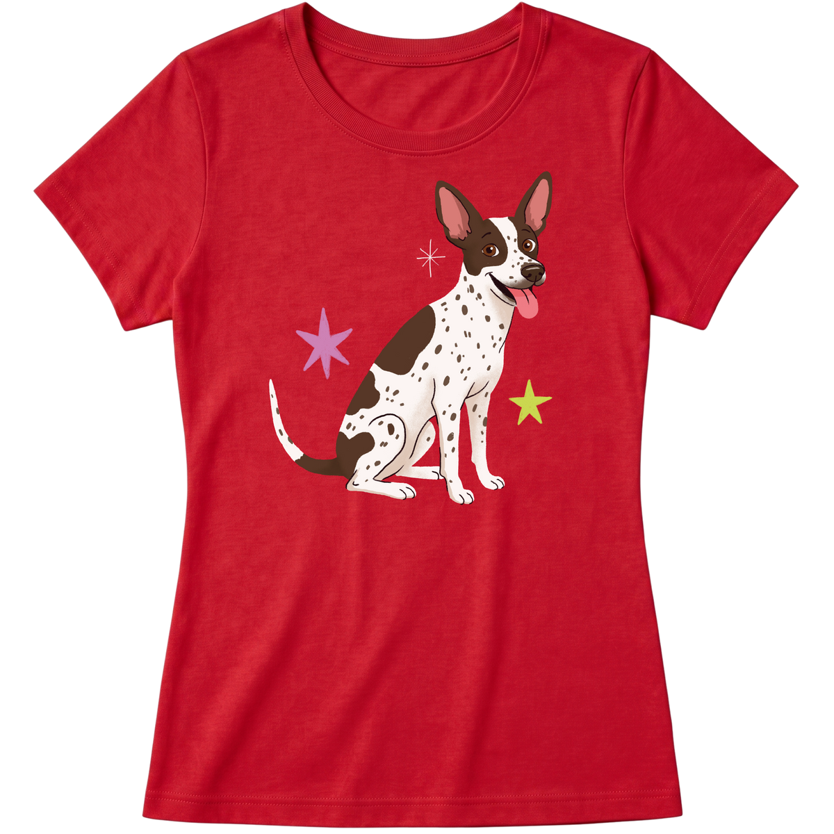 "Cão SRD flocos" Blusa Baby Look