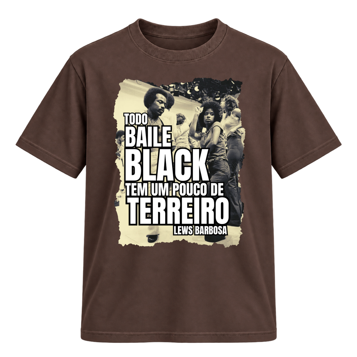 "Baile Black (Soul Train) - Camiseta Regular Suedine" Camiseta Regular Suedine