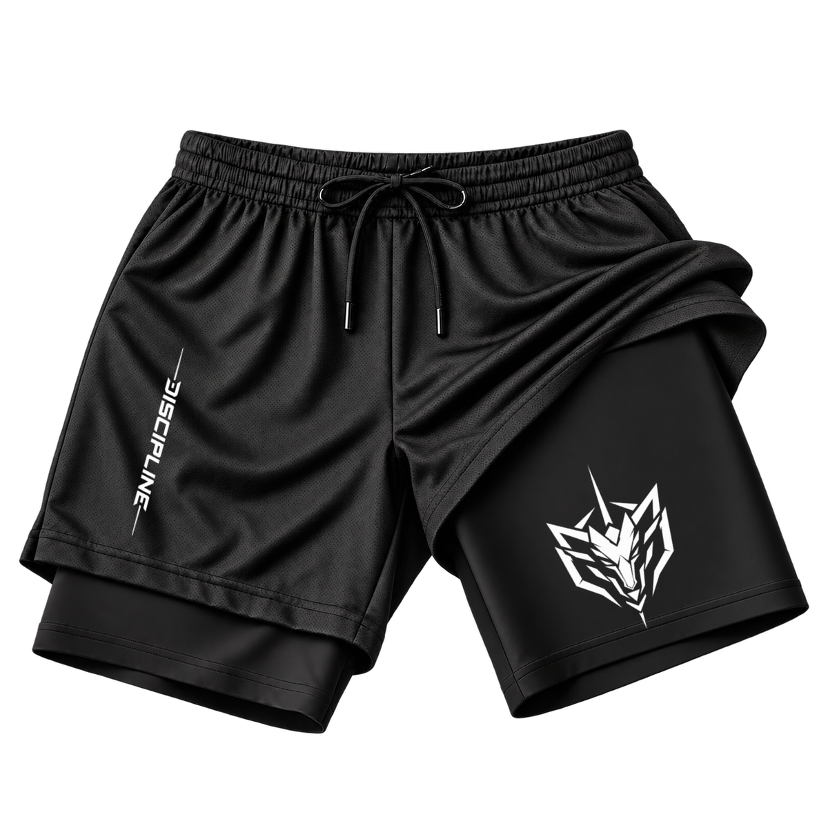 "Short Dryfit Basic 2 em 1 - Discipline" Short 2 em 1