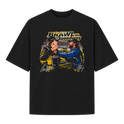 "Oversized Suedine "Brawl on speedway"" Camiseta Oversized Suedine 220g