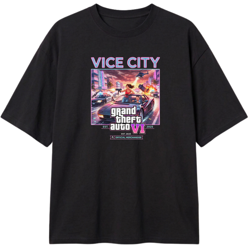 "VI.CE CITY THEMES" Camiseta Oversized Classic