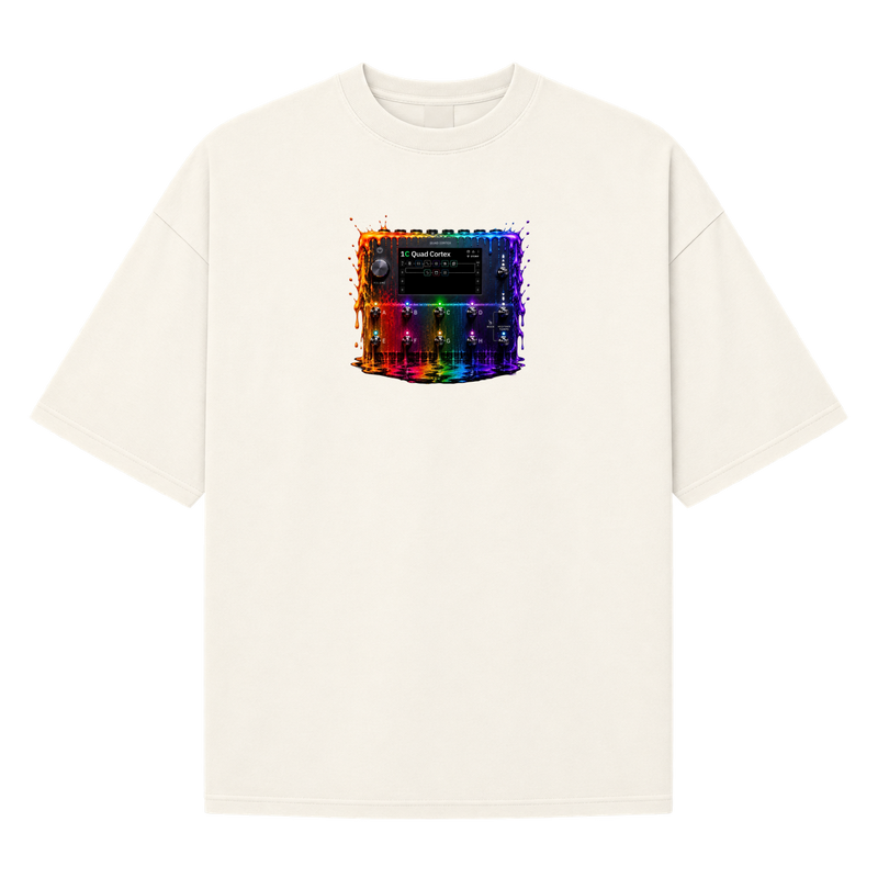 "QUADCORTEX COLORS OFF" Camiseta Oversized Suedine 220g