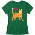 "Gato laranja rajado" Blusa Baby Look