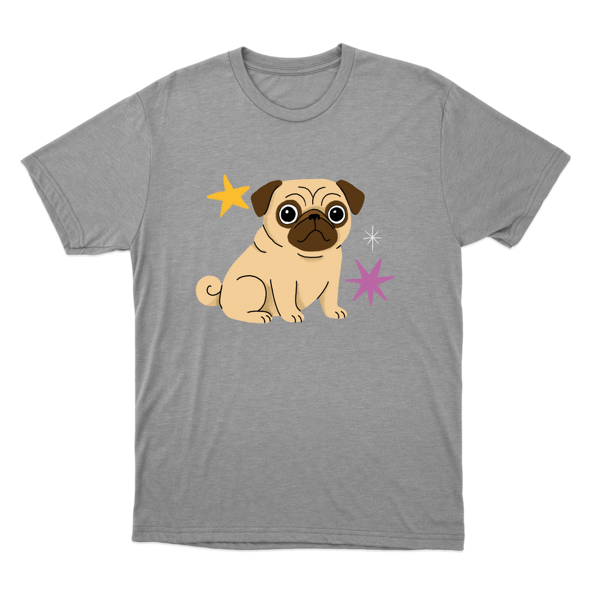 "Pug" Camiseta Básica Unissex