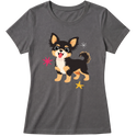 "Chihuahua de pelo longo" Blusa Baby Look