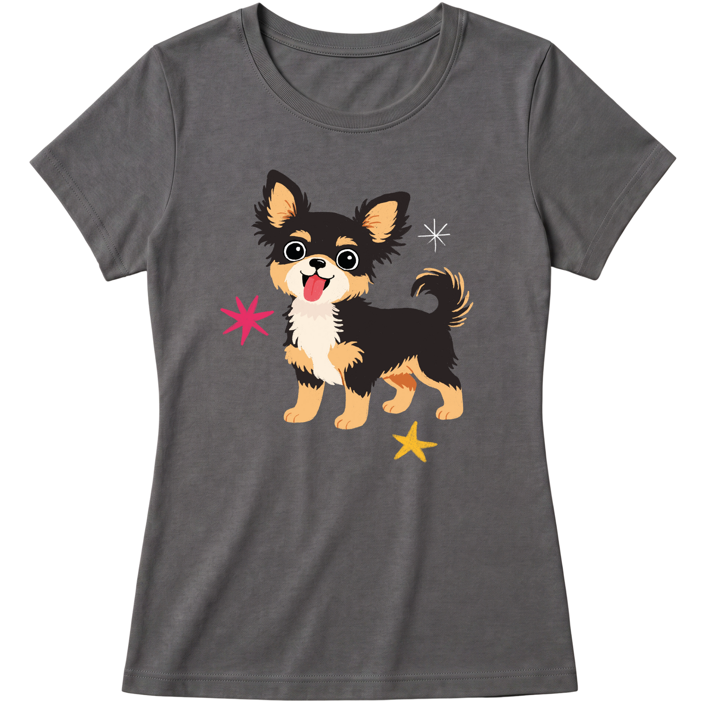 "Chihuahua de pelo longo" Blusa Baby Look