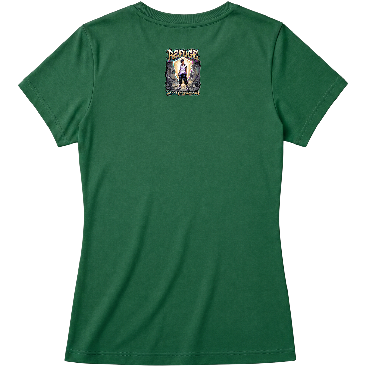 "Produto #010 Baby look REFUGE GOD" Blusa Baby Look