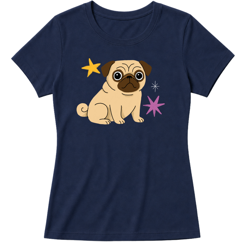 "Pug" Blusa Baby Look