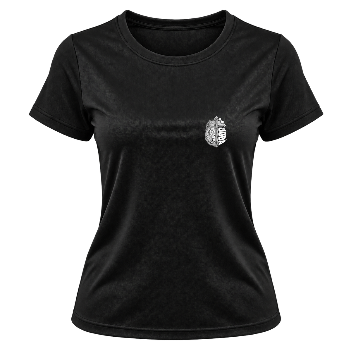 "Camiseta Dryfit Feminina Basic - Leão de Judá" Camiseta Dryfit Feminina Basic