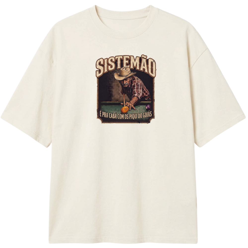 "Estampa/É PRA CABÁ" Camiseta Oversized Classic