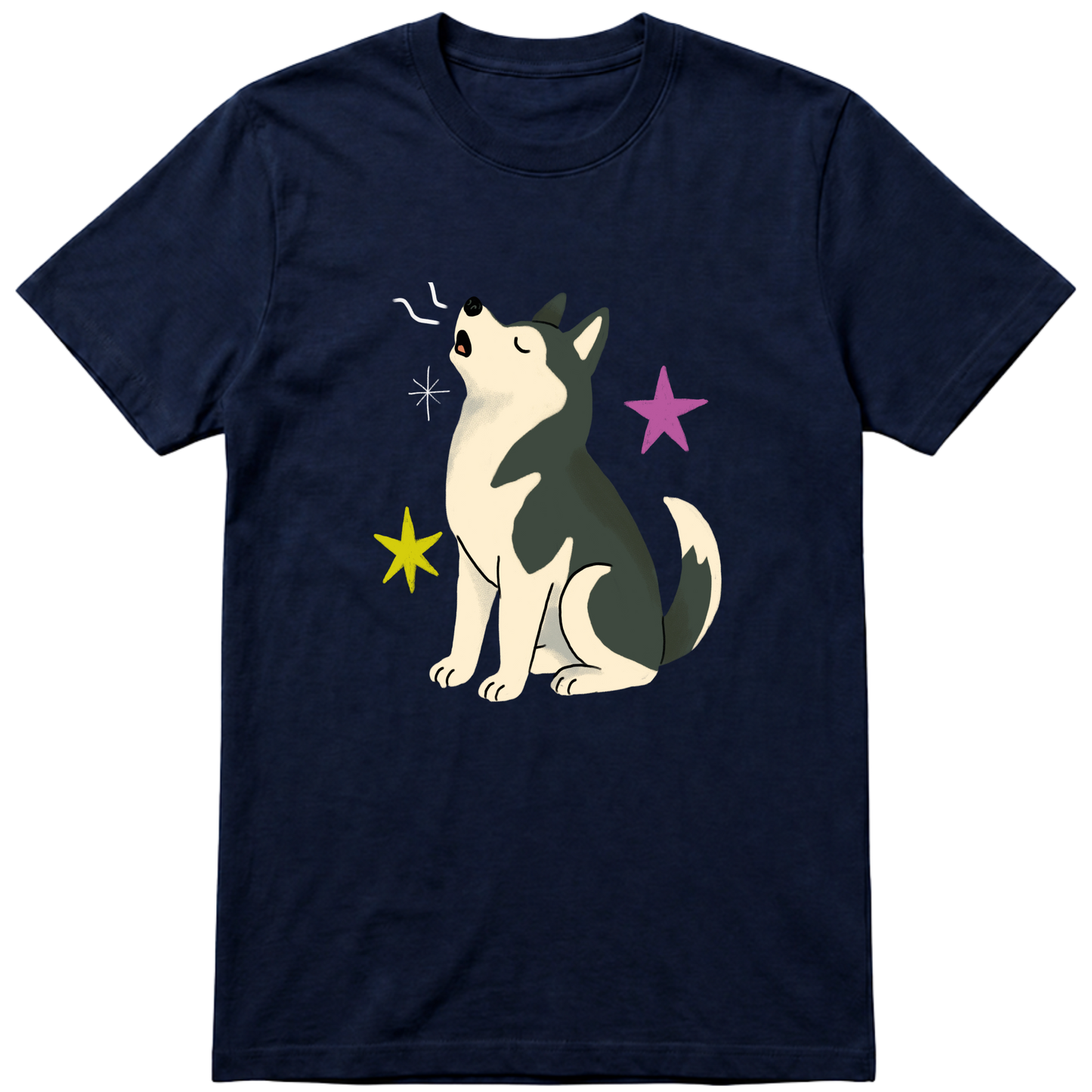 "Husky siberiano" Camiseta Básica Unissex