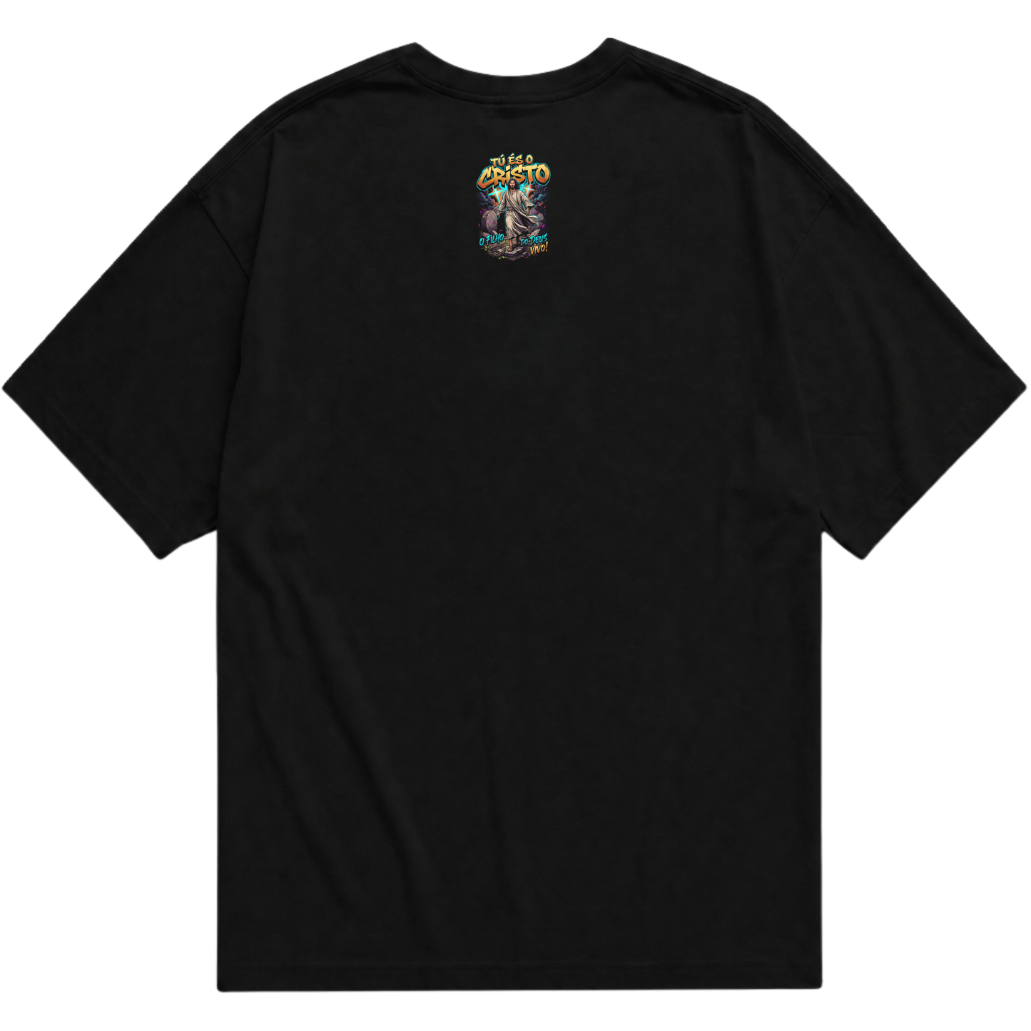 "Produto #013 Camisa Oversized TÚ ÉS O CRISTO O FILHO DO DEUS VIVO" Oversized Básica 30.1