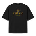 "F&C Catholic Since 33 A.D." Camiseta Oversized Suedine 220g