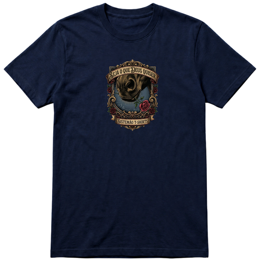 "Estampa SEJA O QUE DEUS QUISER TS" Camiseta regular básica