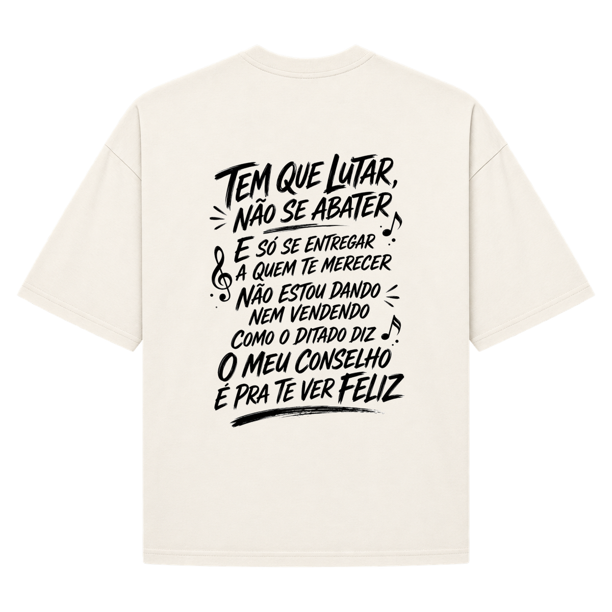 "Samba conselho, Camiseta Oversized Suedine 220g" Camiseta Oversized Suedine 220g