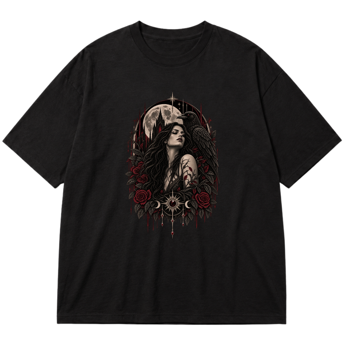 "Crow's Vision" Oversized Premium 96% algodão 4% Elastano