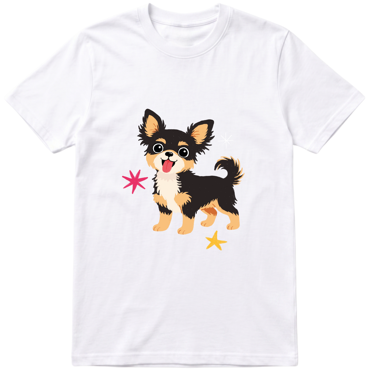 "Chihuahua pelo longo" Camiseta Básica Unissex