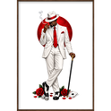 ""Seu Zé" Full Art - Quadro Filete" Quadro filete sem vidro acrílico