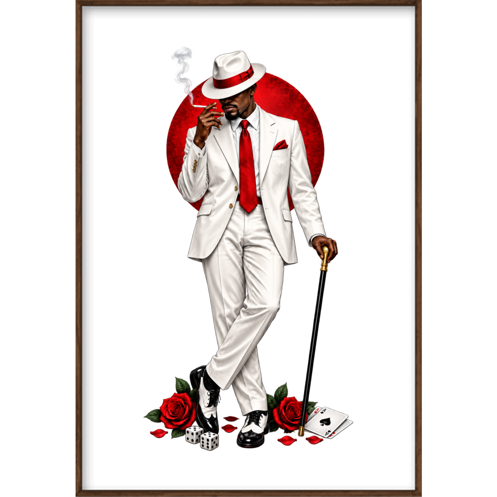 ""Seu Zé" Full Art - Quadro Filete" Quadro filete sem vidro acrílico