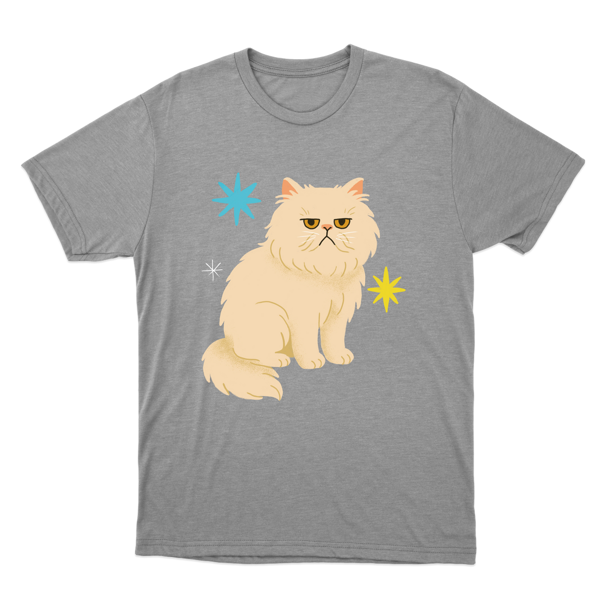 "Gato persa" Camiseta Básica Unissex