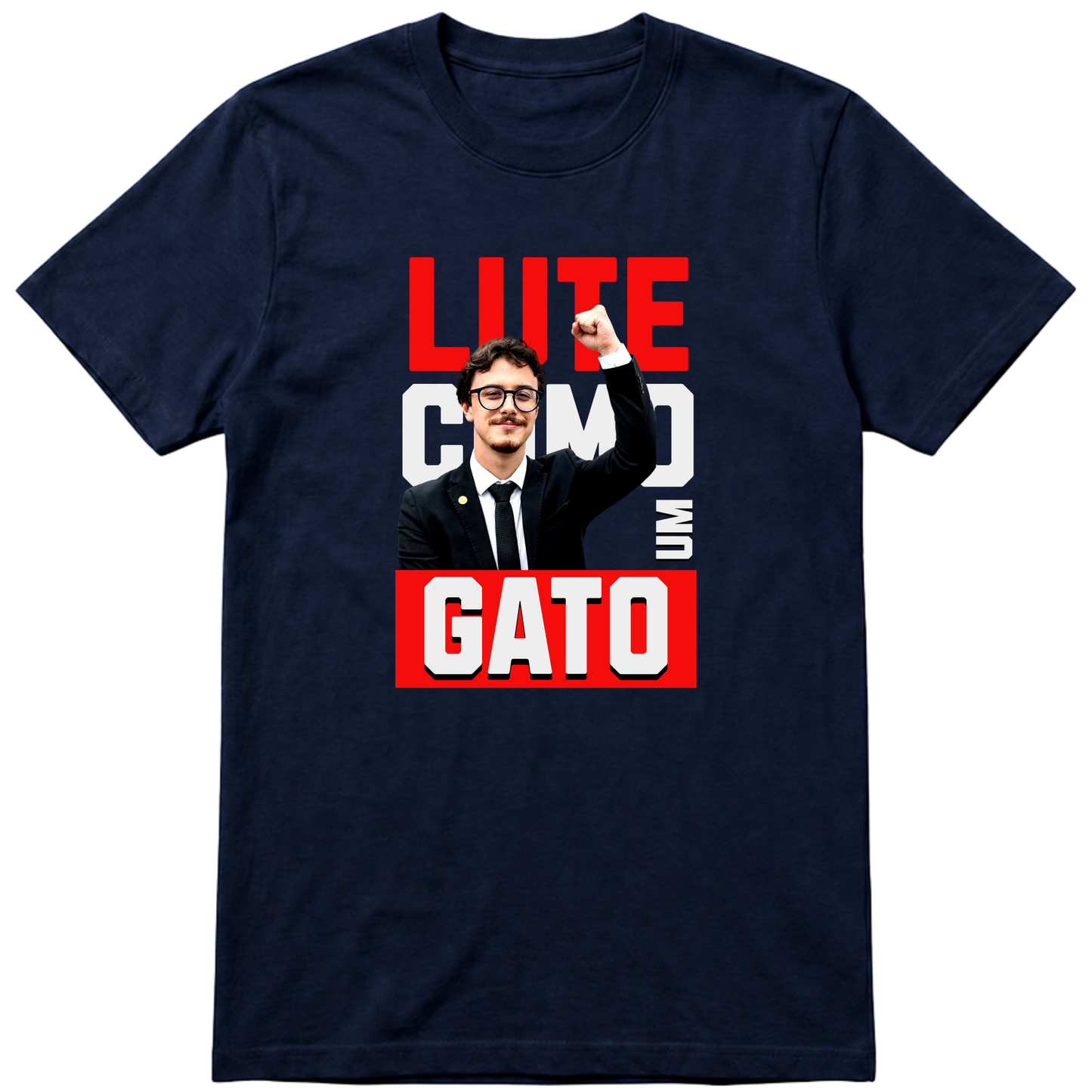"Cortez Lute Como um Gato" Camiseta Básica Unissex