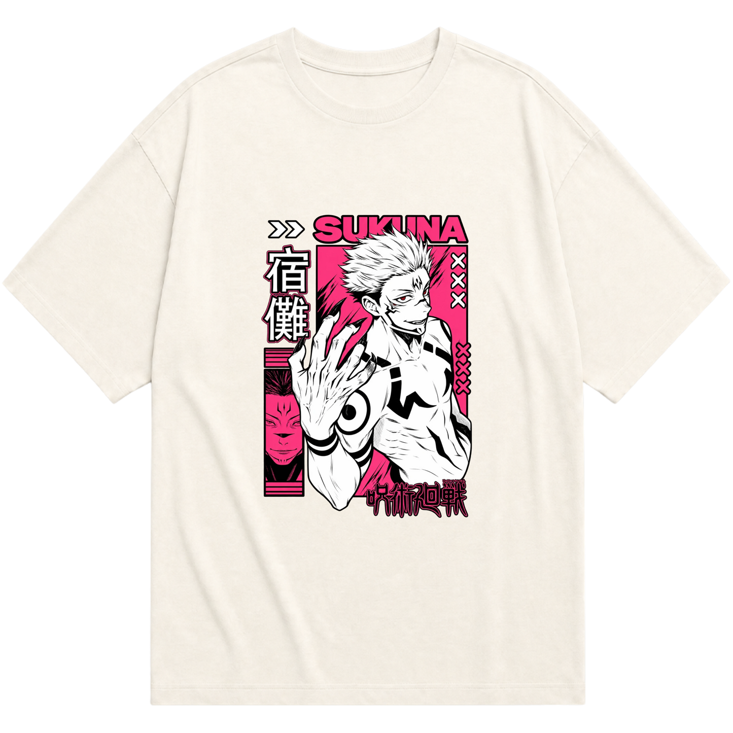 "Jujutsu Kaisen - Sukuna" Camiseta Oversized Básica